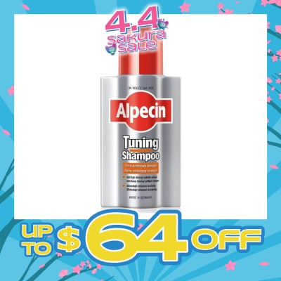 ALPECIN - Tuning Dark Caffeine Shampoo For Men (For Grey Hair; Maintain Dark Shade;  Prevents Hair Loss) 200ml