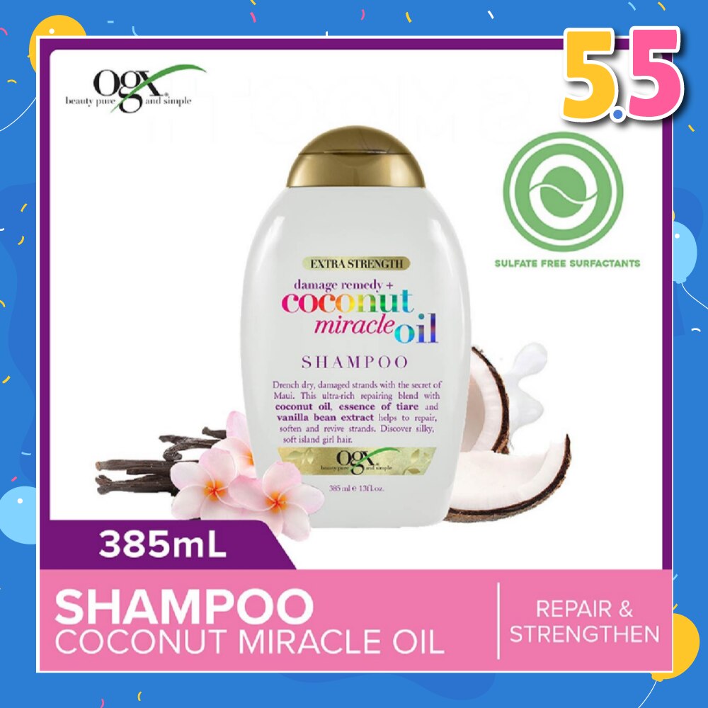 Damage Remedy + Coconut Miracle Oil Shampoo (Helps to Repair + Soften + Revive Hair Strands) 385ml