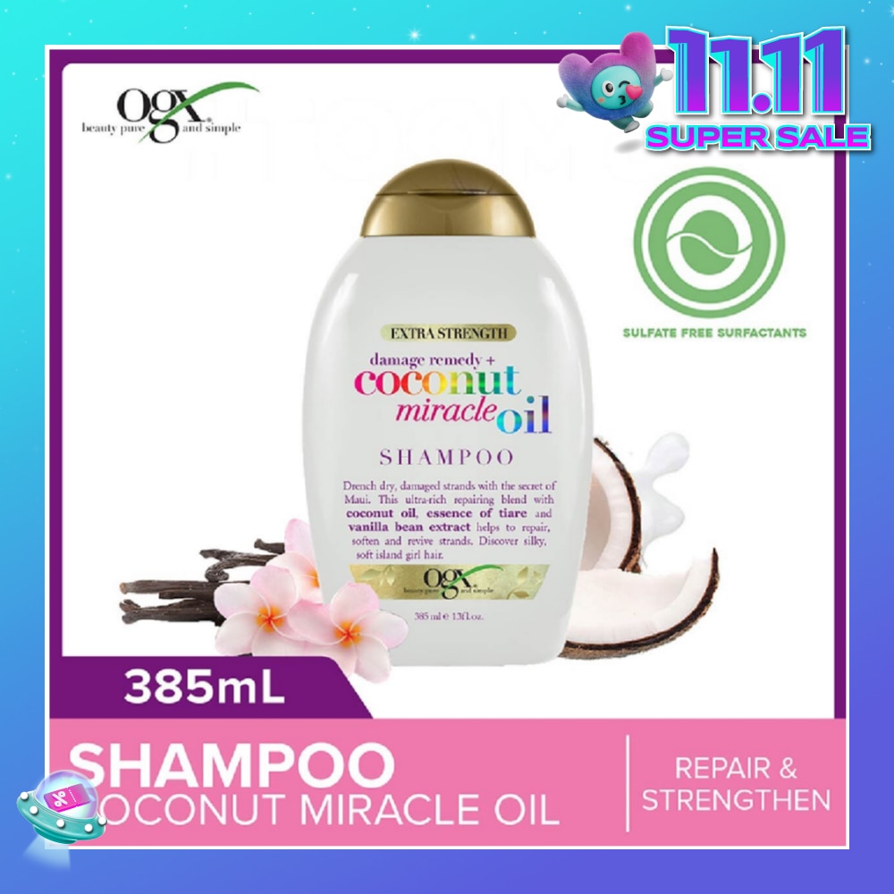 Damage Remedy + Coconut Miracle Oil Shampoo (Helps to Repair + Soften + Revive Hair Strands) 385ml