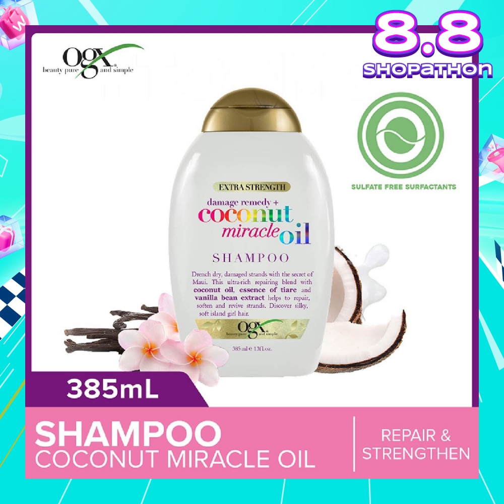 Damage Remedy + Coconut Miracle Oil Shampoo (Helps to Repair + Soften + Revive Hair Strands) 385ml