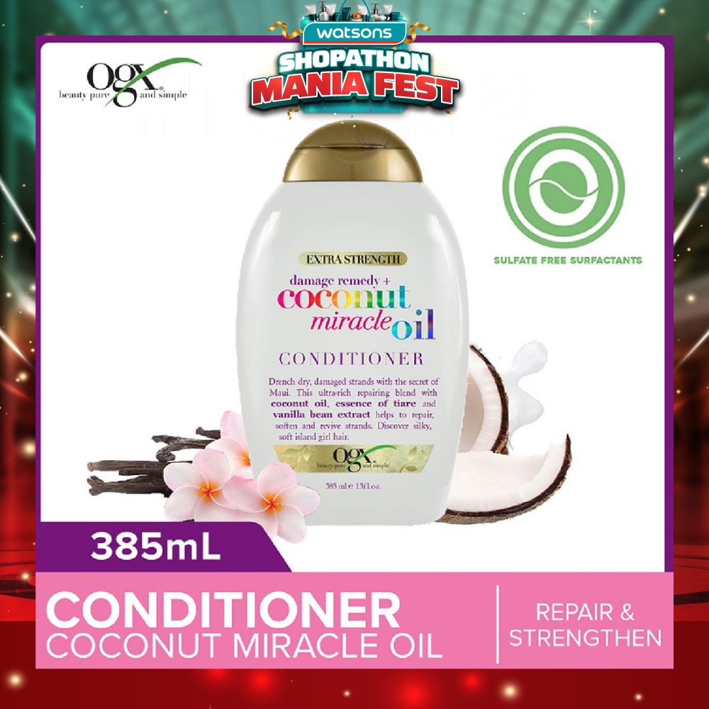 Damage Remedy + Coconut Miracle Oil Conditioner (Helps to Repair + Soften + Revive Hair Strands) 385ml