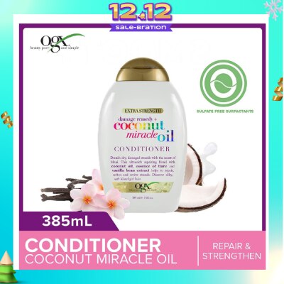 OGX Damage Remedy + Coconut Miracle Oil Conditioner (Helps to Repair + Soften + Revive Hair Strands) 385ml