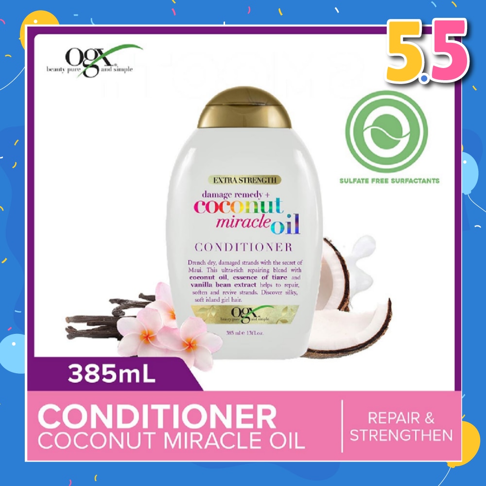 Damage Remedy + Coconut Miracle Oil Conditioner (Helps to Repair + Soften + Revive Hair Strands) 385ml