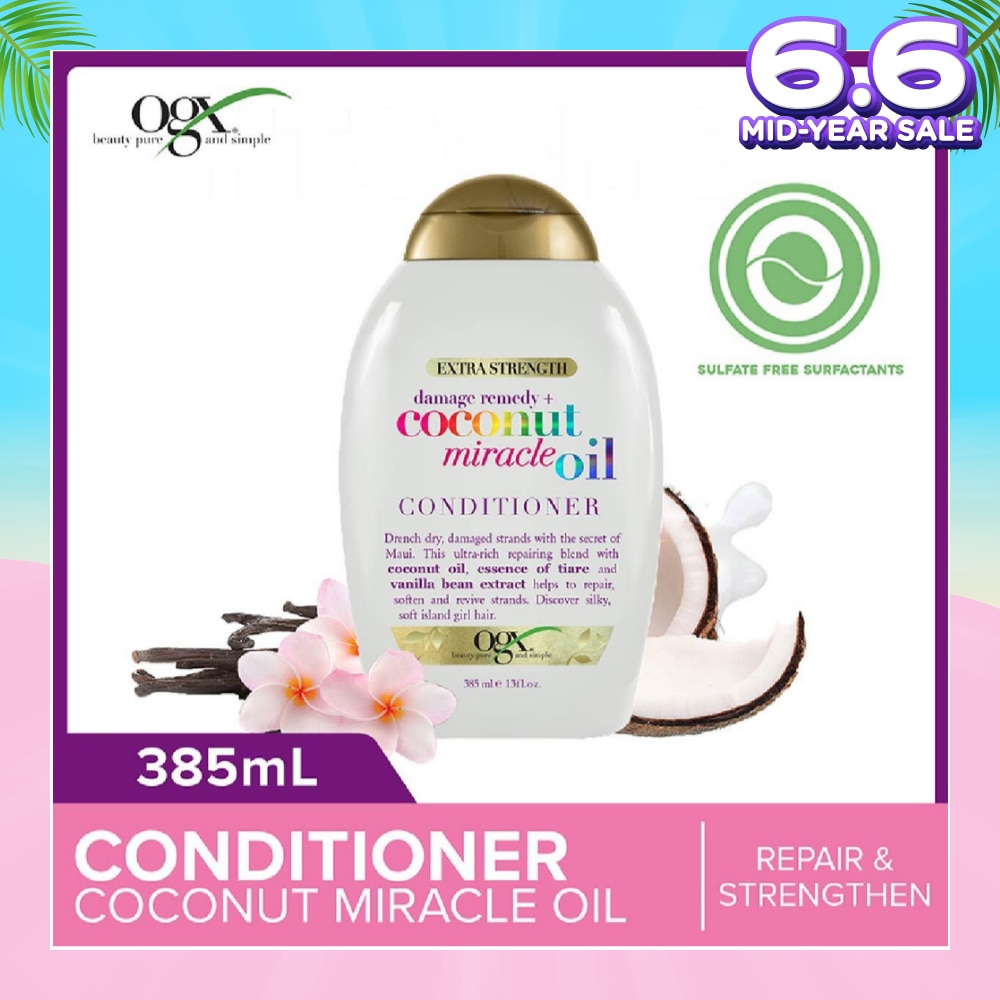 Damage Remedy + Coconut Miracle Oil Conditioner (Helps to Repair + Soften + Revive Hair Strands) 385ml