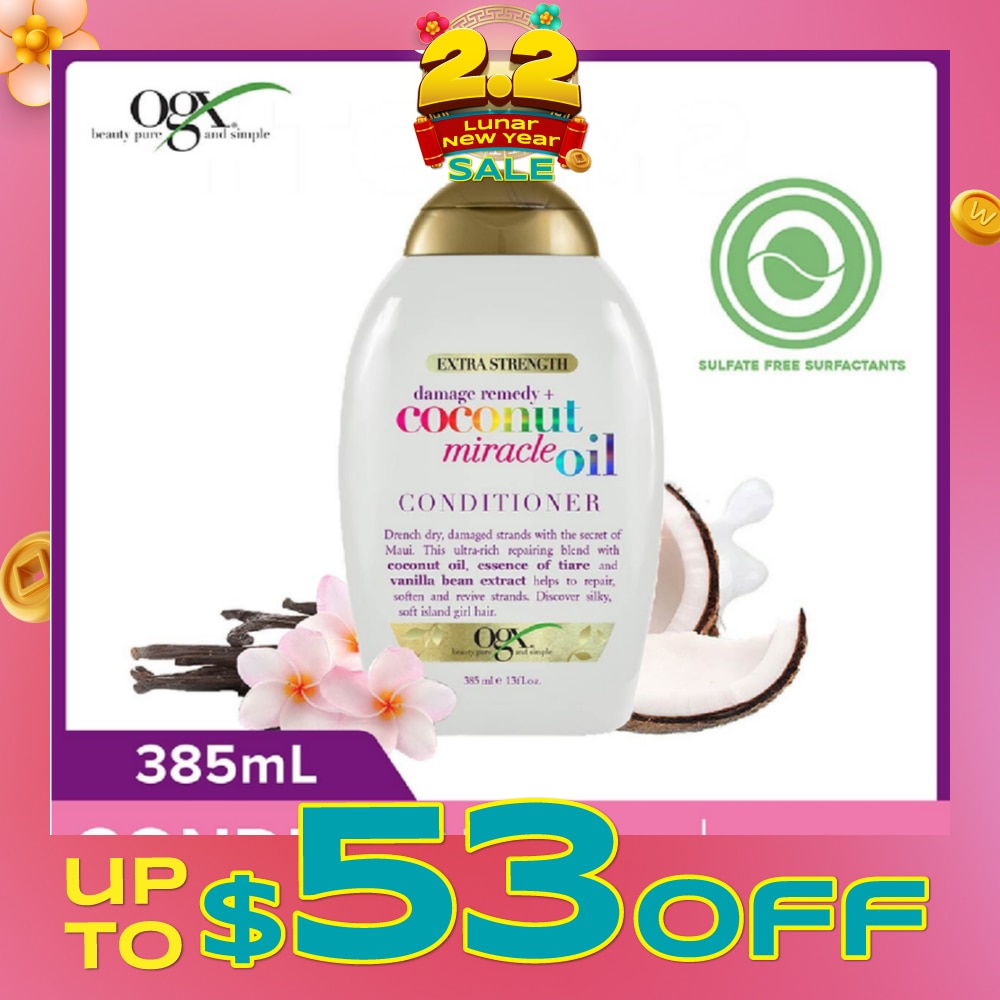 Damage Remedy + Coconut Miracle Oil Conditioner (Helps to Repair + Soften + Revive Hair Strands) 385ml