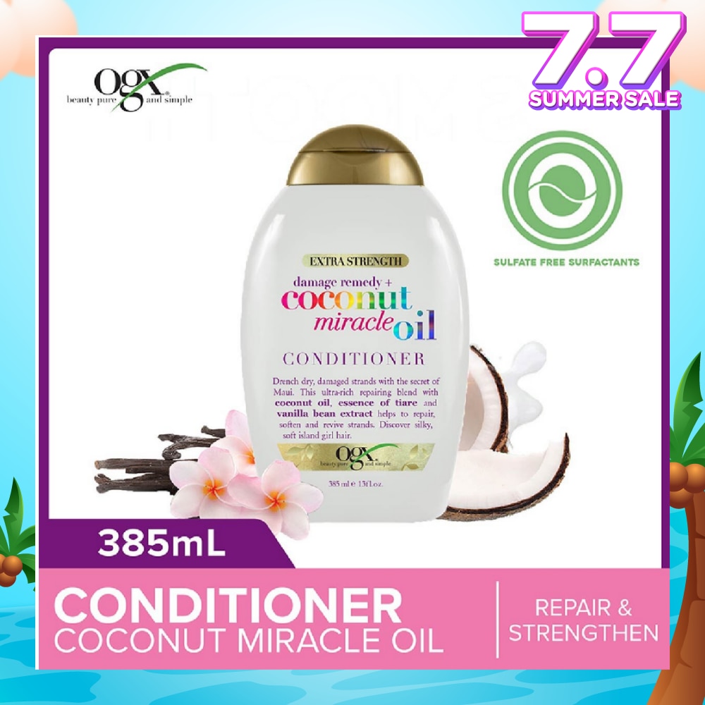 Damage Remedy + Coconut Miracle Oil Conditioner (Helps to Repair + Soften + Revive Hair Strands) 385ml