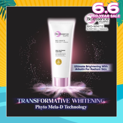 BIO ESSENCE Bio-White Pro Whitening Cleanser (For Smoother + Brighter Skin) 100g