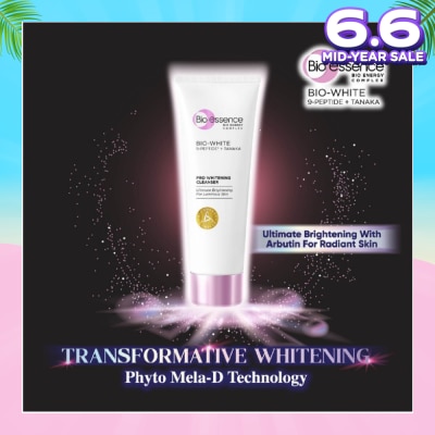 BIO ESSENCE Bio-White Pro Whitening Cleanser (For Smoother + Brighter Skin) 100g