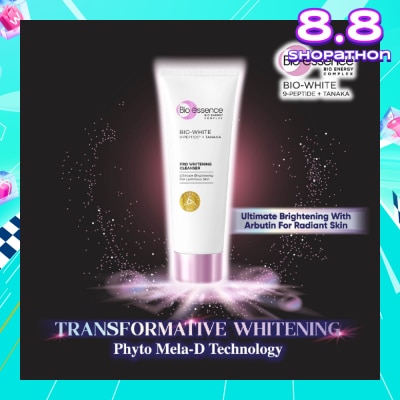 BIO ESSENCE Bio-White Pro Whitening Cleanser (For Smoother + Brighter Skin) 100g