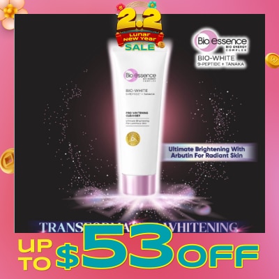 BIO ESSENCE Bio-White Pro Whitening Cleanser (For Smoother + Brighter Skin) 100g
