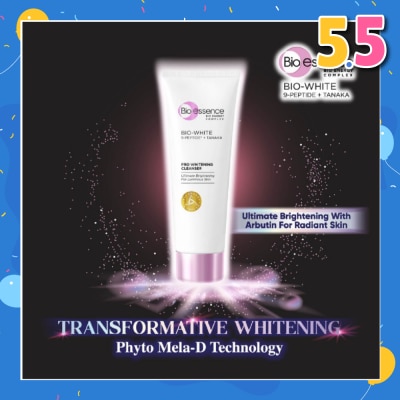 BIO ESSENCE Bio-White Pro Whitening Cleanser (For Smoother + Brighter Skin) 100g
