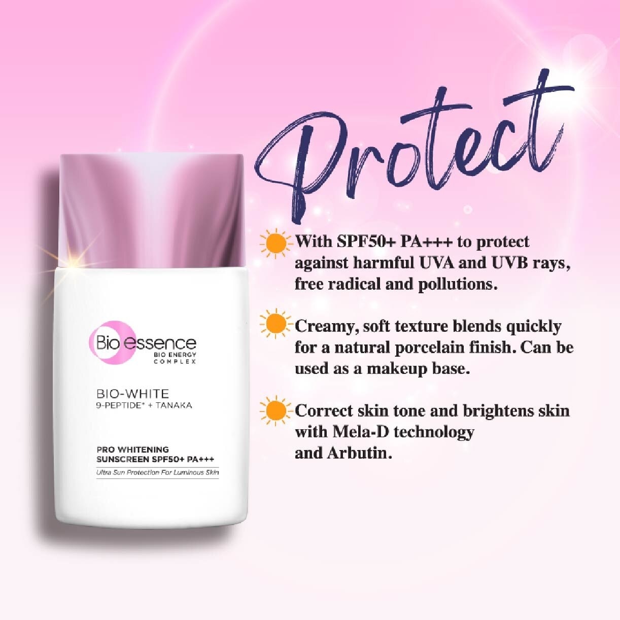 Bio-White Pro Whitening Sunscreen SPF50+ PA+++ 40g