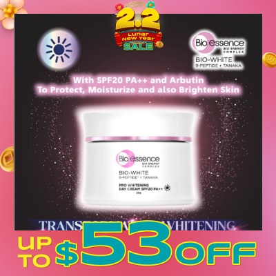 BIO ESSENCE Bio-White Pro Whitening Sunscreen SPF50 PA+++ (For More Even & Luminous Skin Tone) 40g