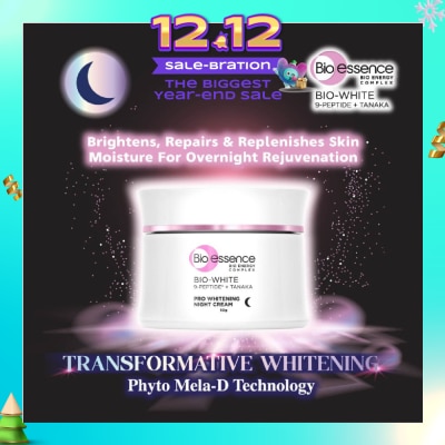 BIO ESSENCE Bio-White Pro Whitening Night Cream (For More Even & Luminous Skin Tone) 50g