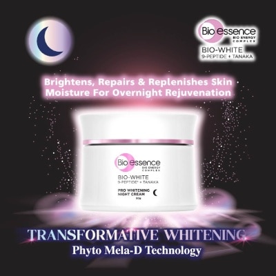 BIO ESSENCE Bio-White Pro Whitening Night Cream (For More Even & Luminous Skin Tone) 50g