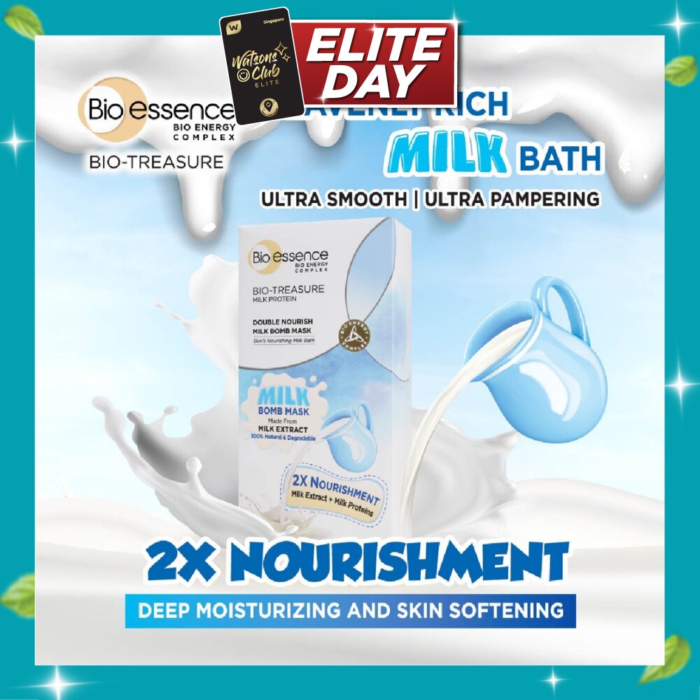 Bio Treasure Double Nourish Milk Bomb Mask Sheet 10s (Expiry: Jul`2027) image