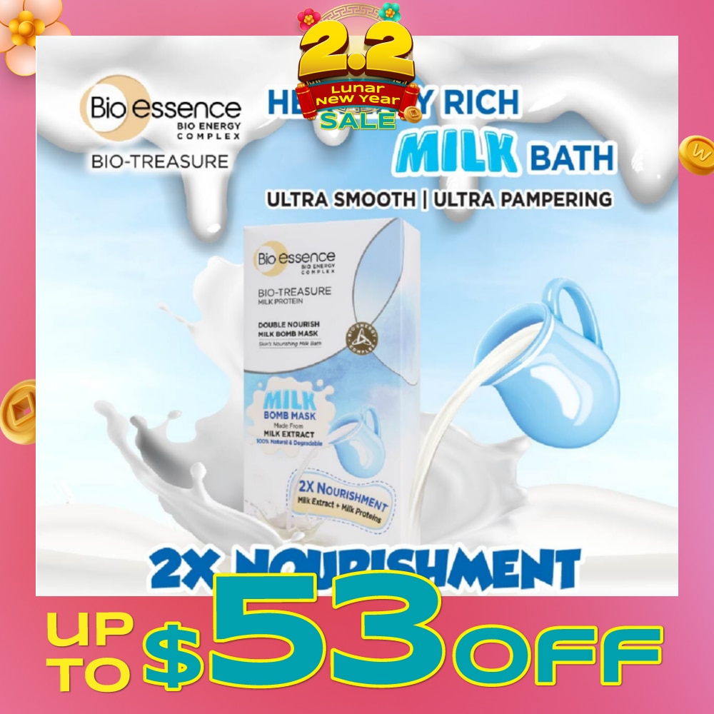 Bio-Treasure Double Nourish Milk Bomb Mask Sheet 10s