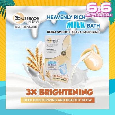 BIO ESSENCE Bio-Treasure Nutri Bright Milk Bomb Mask Sheet 10s