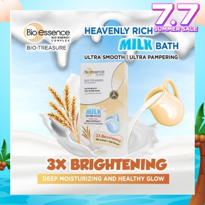 BIO ESSENCE Bio-Treasure Nutri Bright Milk Bomb Mask Sheet 10s