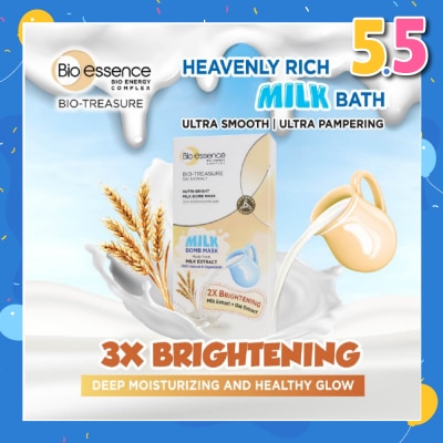BIO ESSENCE Bio-Treasure Nutri Bright Milk Bomb Mask Sheet 10s