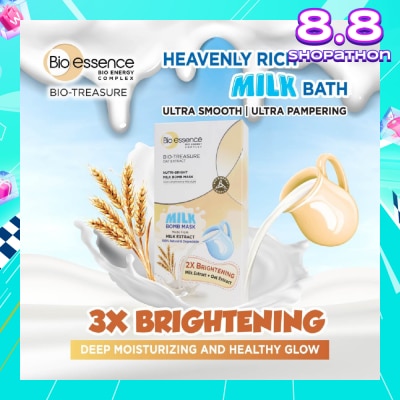 BIO ESSENCE Bio-Treasure Nutri Bright Milk Bomb Mask Sheet 10s