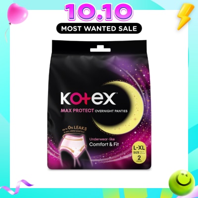 KOTEX Overnight Panties Sleepwell size L XL (Now In Upsized Pack With 360 Anti Leakage Protection) 2s image
