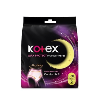 KOTEX - Overnight Panties Sleepwell size L-XL (Now In Upsized Pack With 360 Anti-Leakage Protection) 2s