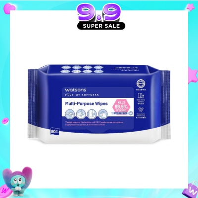 WATSONS - Multi-Purpose Wipes (Kills 99% Of Germs, With Alcohol) 90s image