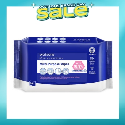 WATSONS - Multi-Purpose Wipes (Kills 99% Of Germs, With Alcohol) 90s