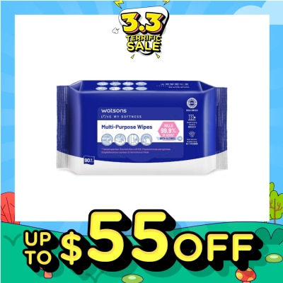 WATSONS [CNY] Multi-Purpose Wipes (Kills 99% Of Germs, With Alcohol) 90s