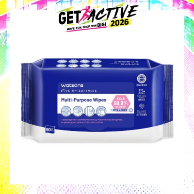 WATSONS - Multi-Purpose Wipes (Kills 99% Of Germs, With Alcohol) 90s image