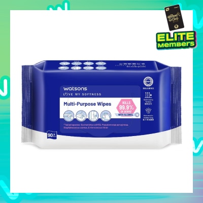 WATSONS Multi-Purpose Wipes (Kills 99% Of Germs, With Alcohol) 90s