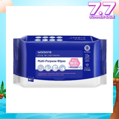 WATSONS Multi-Purpose Wipes (Kills 99% Of Germs, With Alcohol) 90s