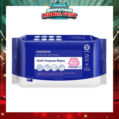 WATSONS - Multi-Purpose Wipes (Kills 99% Of Germs, With Alcohol) 90s