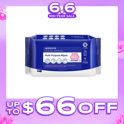 WATSONS - Multi-Purpose Wipes (Kills 99% Of Germs, With Alcohol) 90s