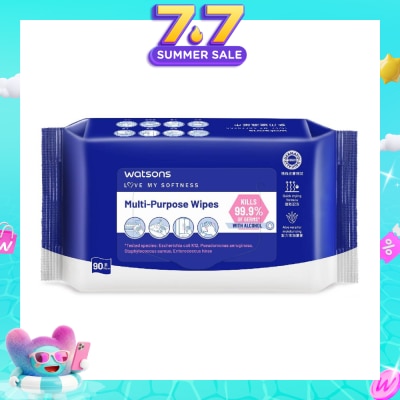 WATSONS - Multi-Purpose Wipes (Kills 99% Of Germs, With Alcohol) 90s