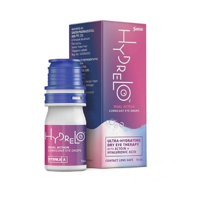 HYDRELO Dual Action Lubricant Eye Drops (Alleviates Dry Eye Symptoms, Moisten Dry Eyes And Protects From Further Dehydration) 10ml