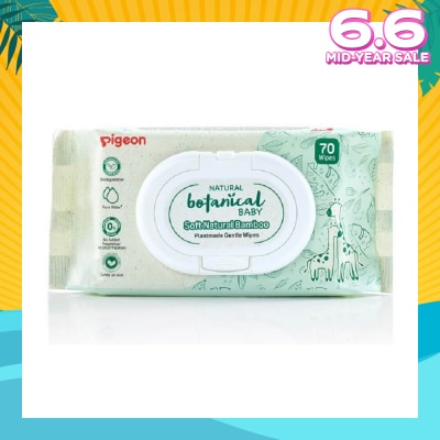 PIGEON Natural Botanical Baby Wipes (Delicately Cleanse Our Babies Skin From Top To Toe) 70s