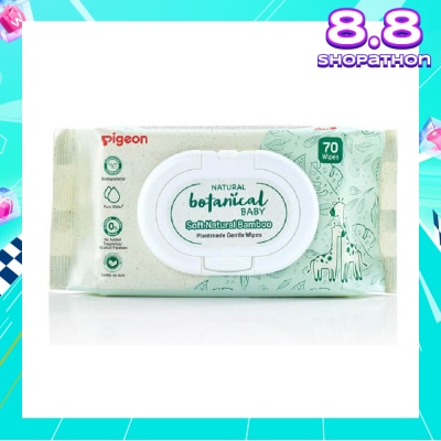 PIGEON Natural Botanical Baby Wipes (Delicately Cleanse Our Babies Skin From Top To Toe) 70s