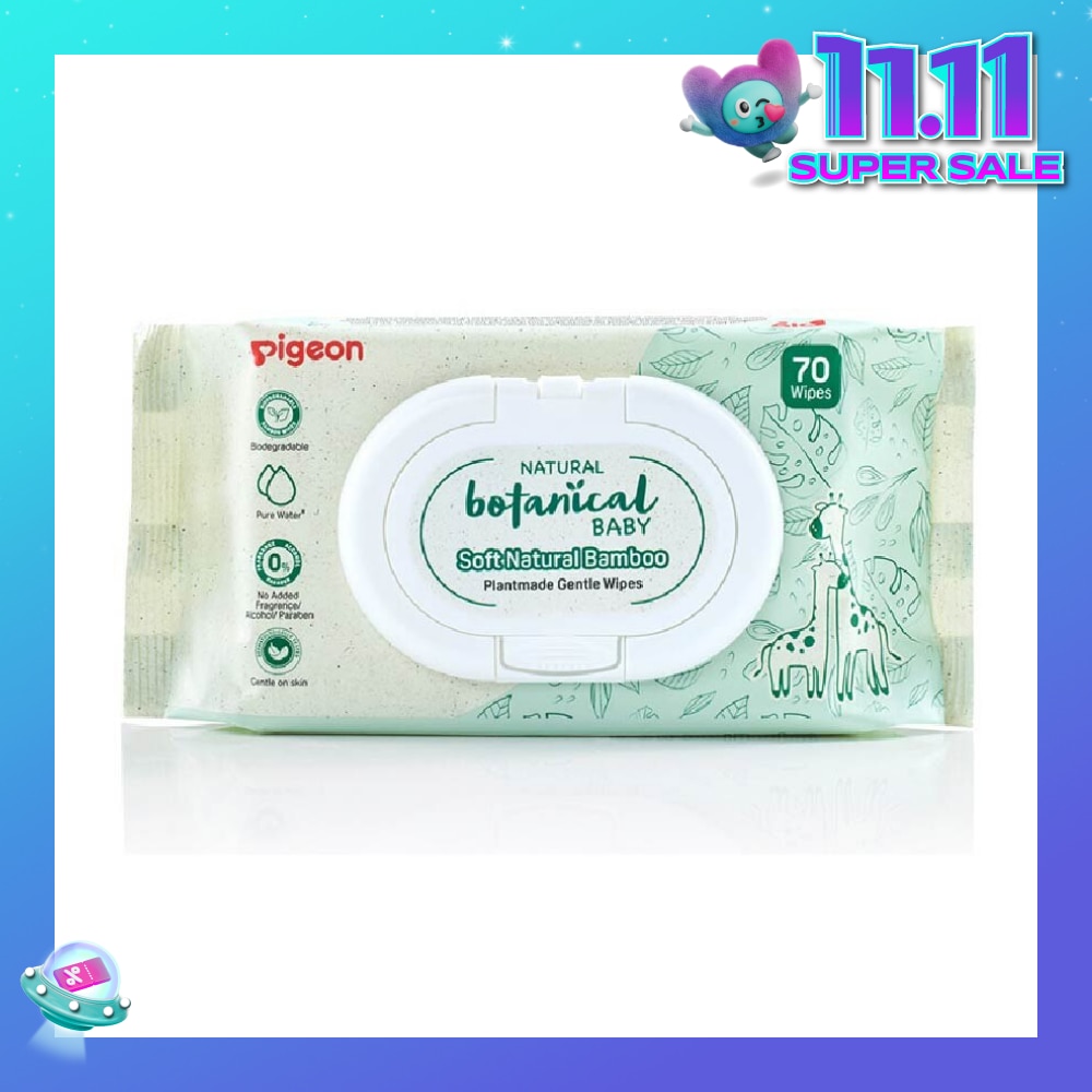 Natural Botanical Baby Wipes (Delicately Cleanse Our Babies Skin From Top To Toe) 70s