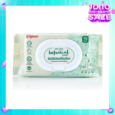 PIGEON Natural Botanical Baby Wipes (Delicately Cleanse Our Babies Skin From Top To Toe) 70s