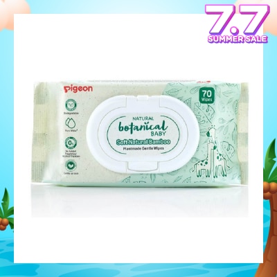 PIGEON Natural Botanical Baby Wipes (Delicately Cleanse Our Babies Skin From Top To Toe) 70s