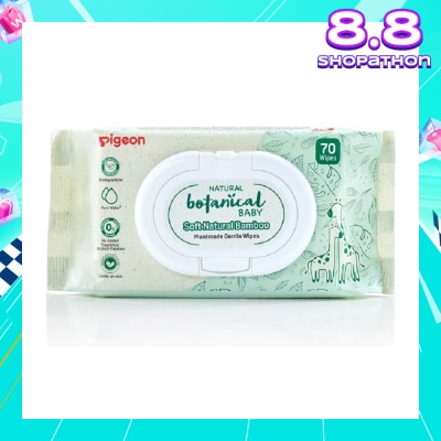 PIGEON Natural Botanical Baby Wipes (Delicately Cleanse Our Babies Skin From Top To Toe) 70s
