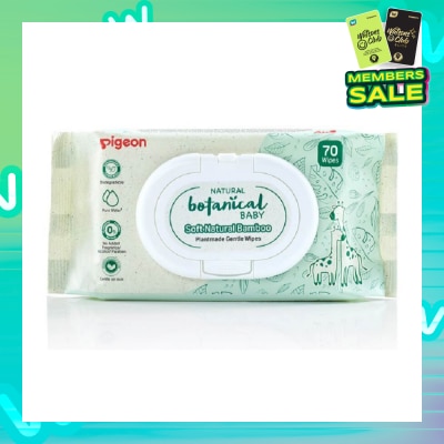 PIGEON Natural Botanical Baby Wipes (Delicately Cleanse Our Babies Skin From Top To Toe) 70s
