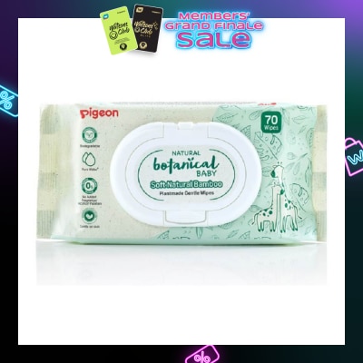PIGEON Natural Botanical Baby Wipes (Delicately Cleanse Our Babies Skin From Top To Toe) 70s