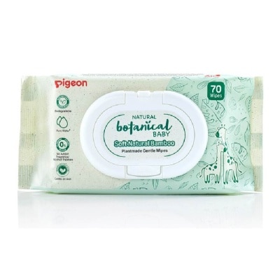 PIGEON Natural Botanical Baby Wipes (Delicately Cleanse Our Babies Skin From Top To Toe) 70s