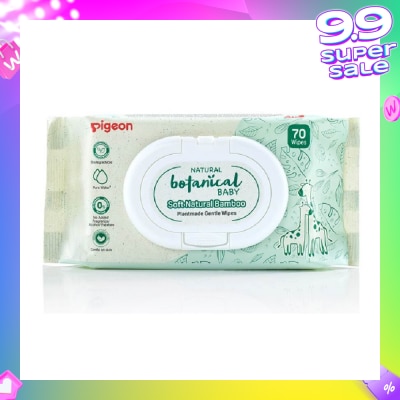 PIGEON Natural Botanical Baby Wipes (Delicately Cleanse Our Babies Skin From Top To Toe) 70s