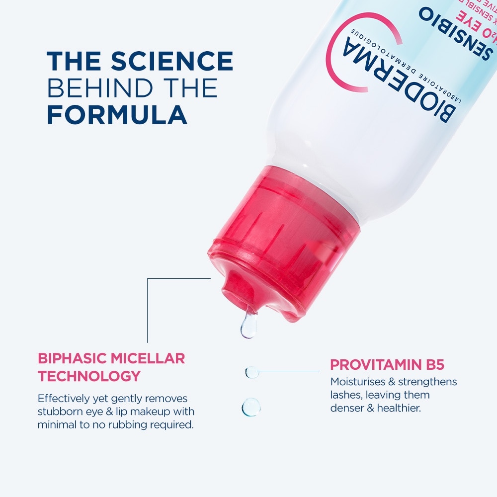 Sensibio H2O Eye Soothing Biphase Non-rinse Micellar Eye and Lip Makeup Remover (Sensitive Skin, Eyes and Lips) 125ml