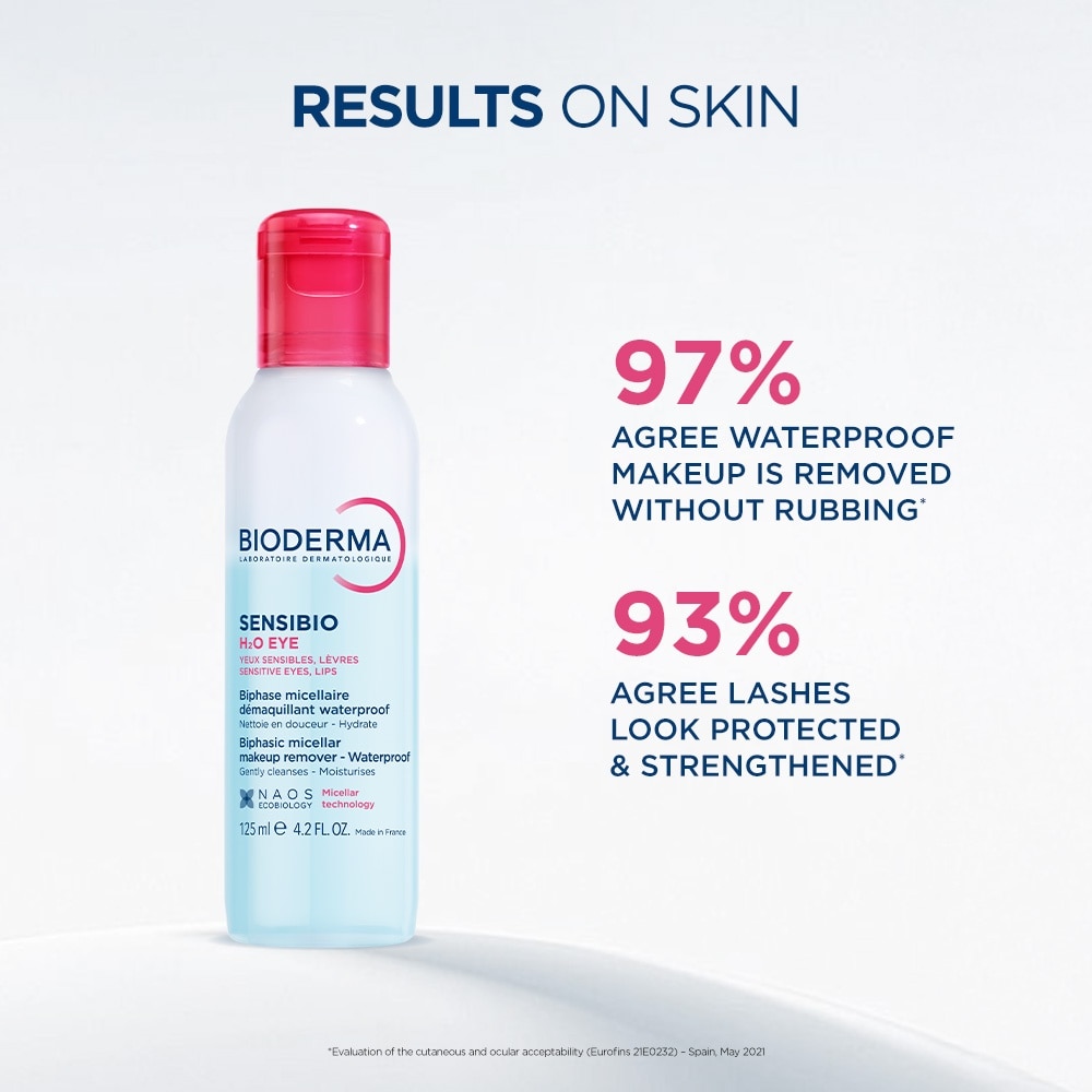 Sensibio H2O Eye Soothing Biphase Non-rinse Micellar Eye and Lip Makeup Remover (Sensitive Skin, Eyes and Lips) 125ml