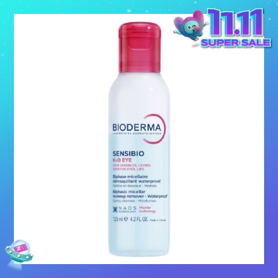 BIODERMA Sensibio H2O Eye Soothing Biphase Non-rinse Micellar Eye and Lip Makeup Remover (Sensitive Skin, Eyes and Lips) 125ml
